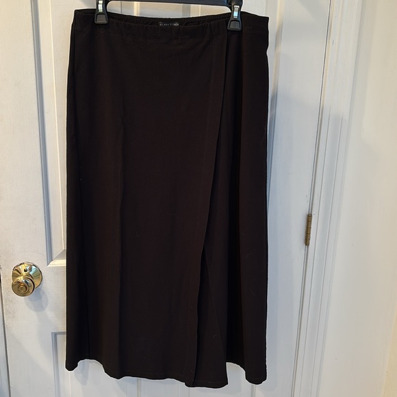 Eileen Fisher Black Wide-Leg Pants - Picture 2 of 6